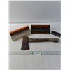 Image 1 : Coarse and Fine Sharpening Stones and a Small Hatchet
