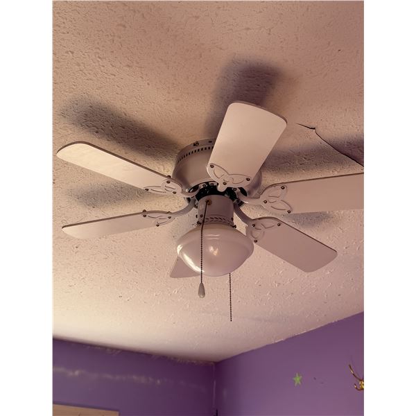 Ceiling Fan w/Mounting Hardware - Works - 31.5" diameter x 12" drop height