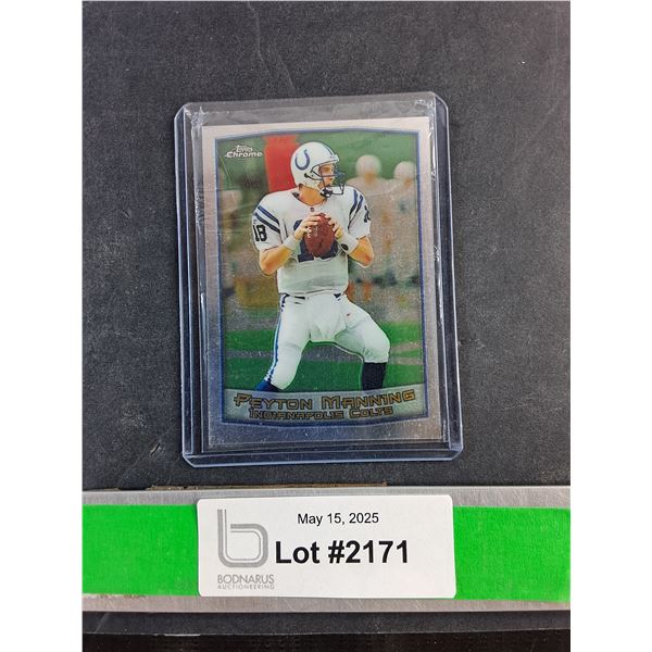 Topps Chrome Peyton Manning Football Card - Authenticity Not Guaranteed
