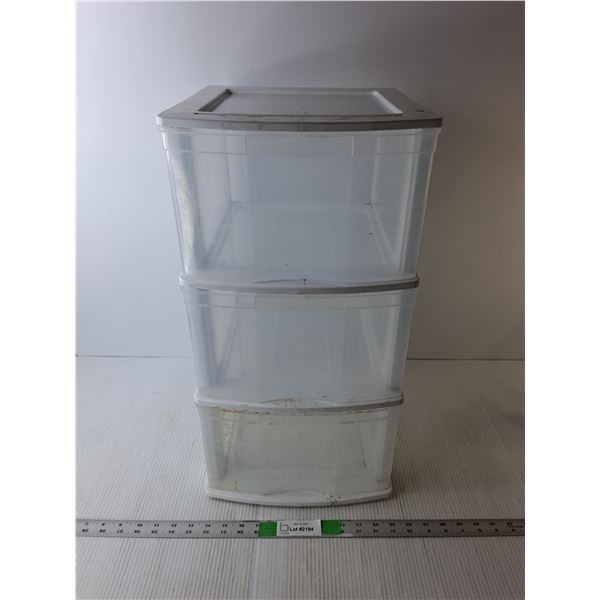 Plastic 3 Tier Storage Rack, No Wheels 22.75" Tall x 13" Long x 12" Wide,