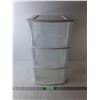 Image 1 : Plastic 3 Tier Storage Rack, No Wheels 22.75" Tall x 13" Long x 12" Wide,