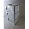 Image 3 : Plastic 3 Tier Storage Rack, No Wheels 22.75" Tall x 13" Long x 12" Wide,