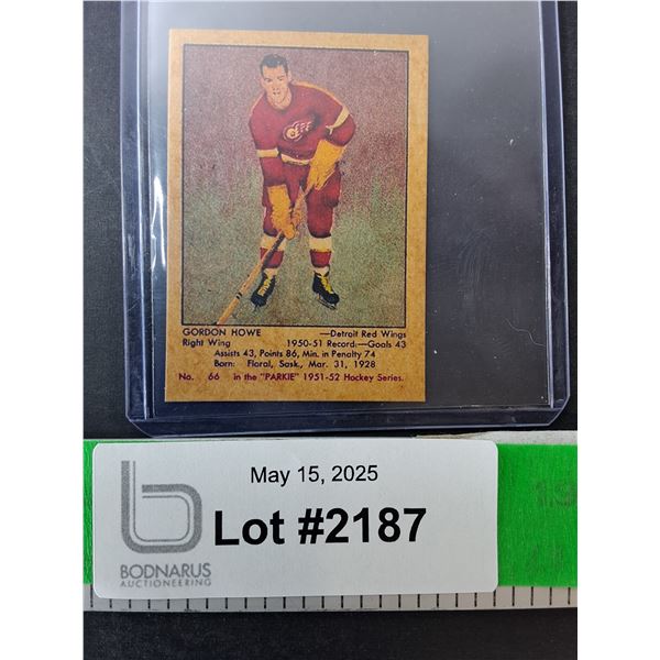 Gordie Howe Detroit Red Wings Card, Cannot Authenticate