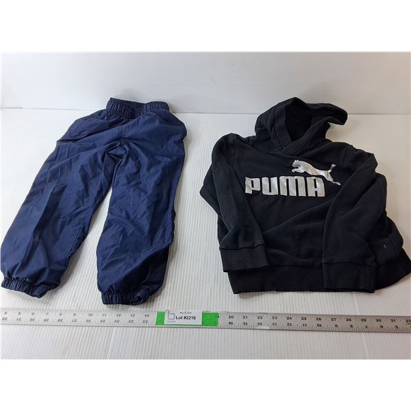 Kids' Clothing- Puma Sweater-7, Athletic Works Pants-4/5