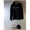 Image 1 : Champion Hoodie-L, Slides-9 & Hat