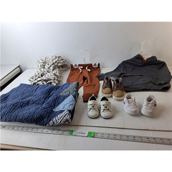 Baby/Toddler Lot- Shoes, Clothes, Crib Sheet, Blanket