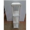Image 2 : Plano Plastic 4 Tier Shelf 4 Ft. Tall x 19.5" Long x 12" Wide, (2) Fabric Totes
