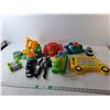 Image 1 : Toy Lot- Batman Figurine, Firefighter Hat, Interactive Learning Toys, Misc.