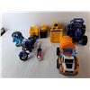 Image 2 : Toy Vehicle Lot & Plastic Tote, No Lid