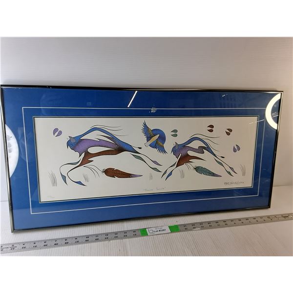 Framed & Signed "Prairie Spirits" Artwork by Ernie Scoles 31" x 15"