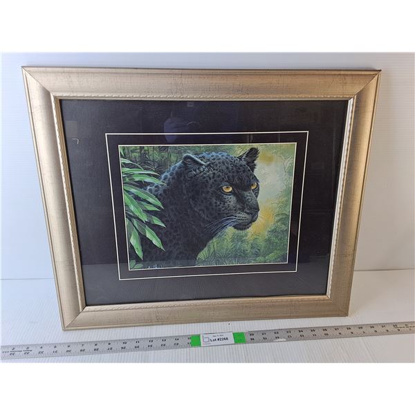 Framed Leopard Artwork 23.5" x 19.5"