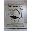 Image 1 : Unopened Box of 2 Steel Table Legs (NOS) - Cannot Ship