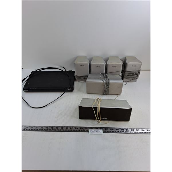 Sony DVD Player - No Power, Sony 5-Speaker System & Panasonic Speaker (Untested)