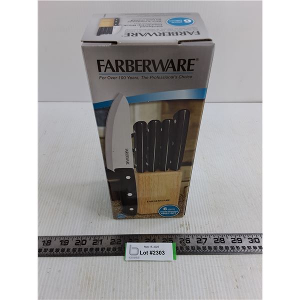 Farberware 6-Piece Knife Block Set - Appears Unused
