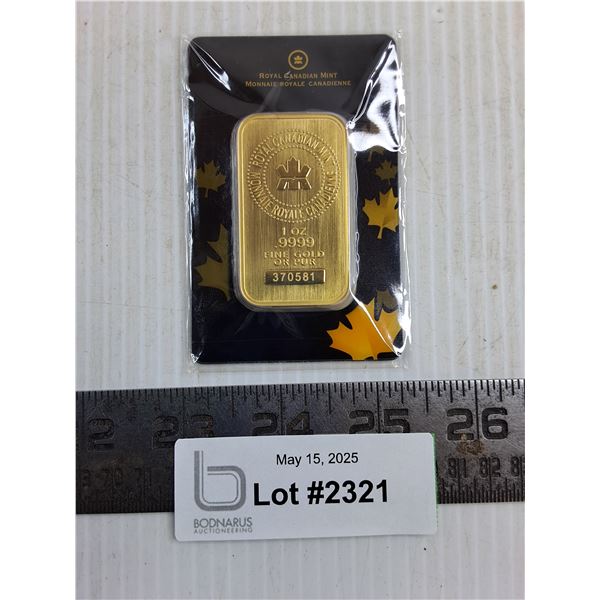 REPLICA Royal Canadian Mint 1 oz Gold Bar-Cannot Guarantee Authenticity