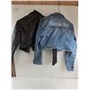 Image 2 : * (2) Crop Jackets (Faux Leather Garage - Small & Denim Streetwear Society - Large)