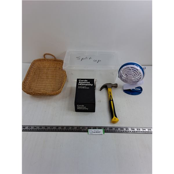 Clippable Fan, "Cards Against Humanity" Game, Hammer, Basket, Tote