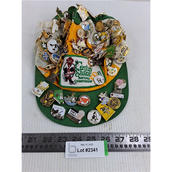 Old Timers Hockey Pins on Ball Cap