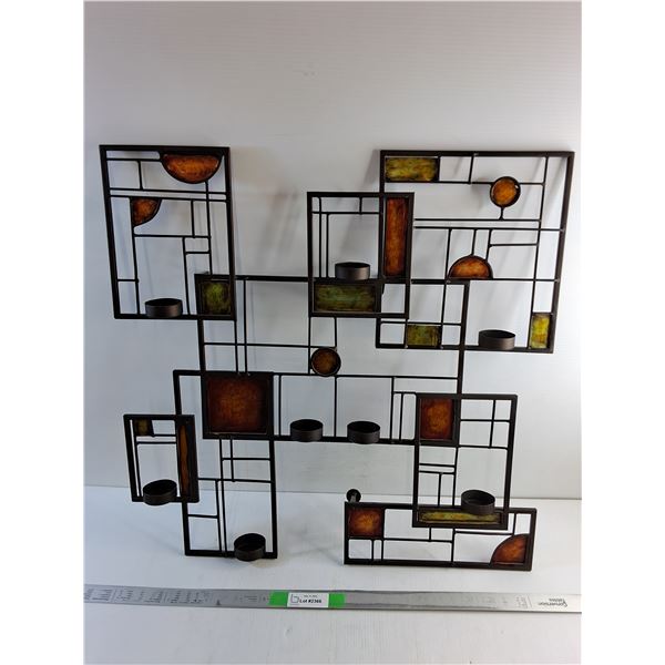 Metal Wall Decor/Candle Holder 27 x 27"