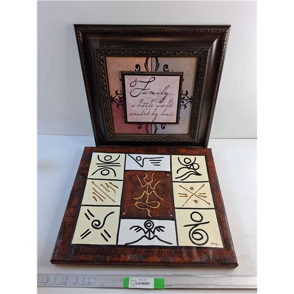 (2) Wall Arts 20 x 17"