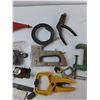 Image 4 : Assorted Tools - C clamps, Stapler,  Misc