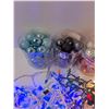 Image 2 : (5) Christmas lights (4) sets of Christmas Tree Ball Ornaments  Tested