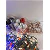 Image 3 : (5) Christmas lights (4) sets of Christmas Tree Ball Ornaments  Tested