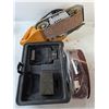 Image 2 : Black & Decker Sander & Jigsaw- Both Power On, Flashlight, Sanding Belt, Misc.