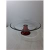 Image 3 : Footed Glass Cake Stand & (2) Trays