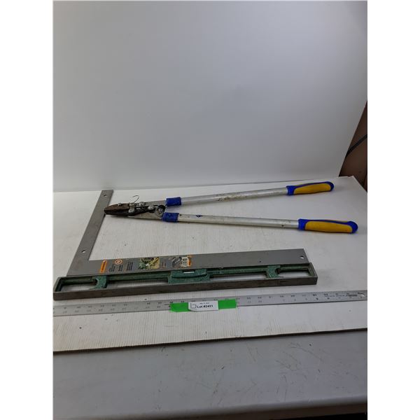 Pair Of Garent Branch Cutters, Carpenters Square, Level 24" Long