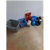 Image 1 : *Lot Of Various Items, Plastic Tote, Tackle Box, Life Jacket, Misc, Cannot  Ship