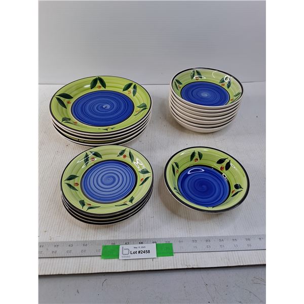 Partial Ceramic Diner Dish Set, All As Is