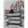 Image 2 : Wrenches, Old Tape Measures, Garage Hooks, Drill Bits and Nuts/Washers