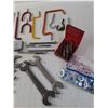 Image 3 : Wrenches, Old Tape Measures, Garage Hooks, Drill Bits and Nuts/Washers