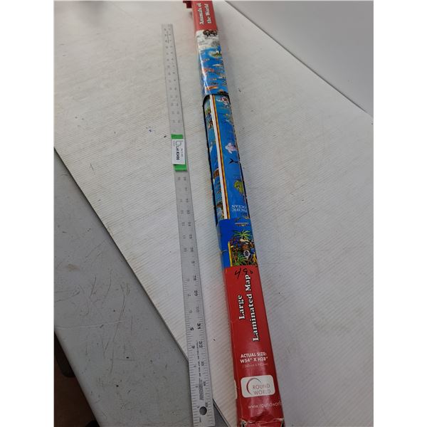 Large 54x38" Laminated Animals of the Worlld Map