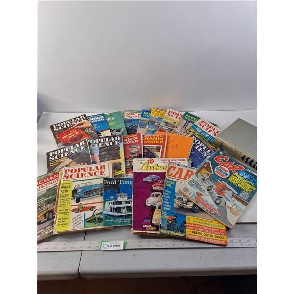 Popular Science,Electronics, Mechanix Illustrated and Cartoons Magazines
