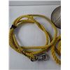 Image 2 : Approx 13' of 1/"Rope, Chunk of 3/8" Rope with hook and Metal Funnel