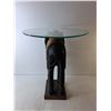 Image 3 : *Metal  Elephant Shaped Table with Glass Top 24" Tall x 19" Wide