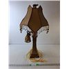 Image 1 : Elephant Style Lamp with Tassled Shade- Working, No Bulb 32" Tall