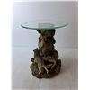 Image 2 : Wolf Style Decorative Glass Top Table 12" Tall x 10" Wide