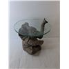 Image 2 : Elephant Style Decorative Table with Glass Top 14.75" Tall x 19"
