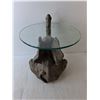 Image 3 : Elephant Style Decorative Table with Glass Top 14.75" Tall x 19"