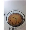 Image 2 : *Metal Clock Themed Coffeetable with Glass Top 20.5" Tall x 16"