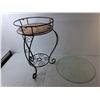 Image 3 : *Metal Clock Themed Coffeetable with Glass Top 20.5" Tall x 16"