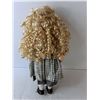 Image 2 : Porcelain Doll with Blonde Curly Hair 16" Tall