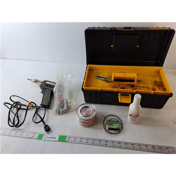 Weller Soldering Gun-Powers On, Benchmark Tackle Box, Sterno Canned Heat, Misc.