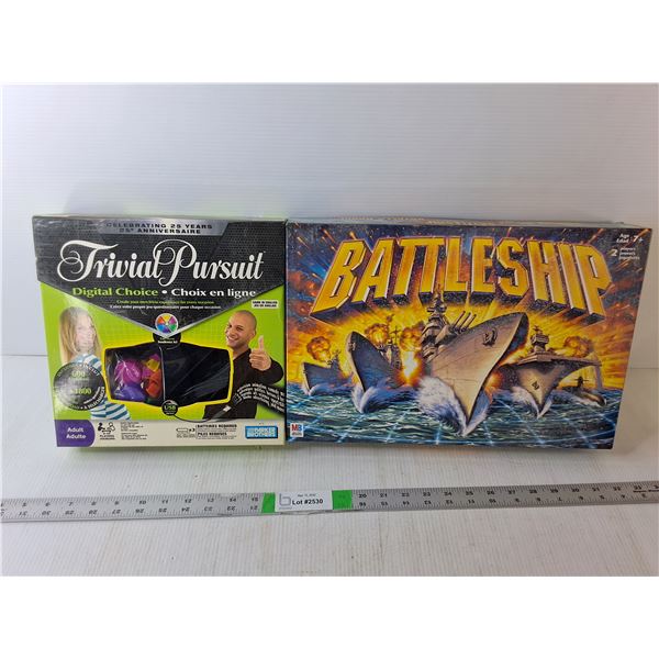 (2) Games- Battleship, Trivial Pursuit