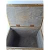 Image 3 : Brass Plated Wood Storage Box 12" Tall x 18" Long x 12" Wide