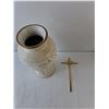 Image 2 : Home Decor- Tealight Holder/Mirror, Ceramic Vase 10" Tall, Metal Cross