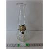 Image 1 : Glass Oil Lamp 14.5" Tall